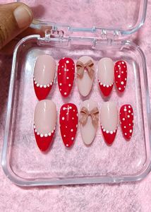 Cute Red Polka Dot Press-On Nails
