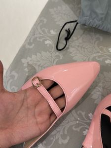 Chic Pink Pointed Toe Flats with Ankle Strap