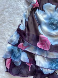Floral Print Ruffled Mini Dress