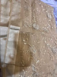 Elegant Embroidered Silk Net Dupatta