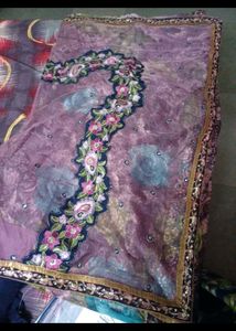 Embroidered Silk Blend Saree