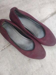 Burgundy Block Heels