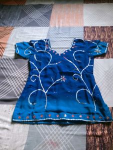 Royal Blue Embellished Lehenga Choli