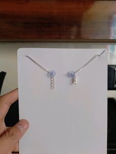 Diamond Nacklace Earrings Combo Pure Silver