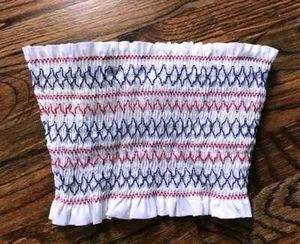 107.Cute Smocked Tube Top