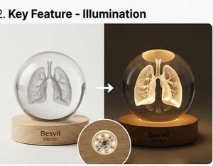 Crystal Lungs Light Lamp