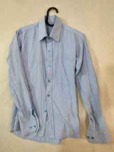 Men's Striped Blue Shirt
