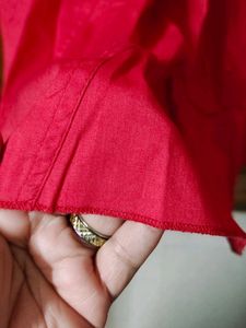 Brand New|Collered|Matt Red Midi Dress