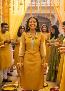 Elegant Yellow Kurta for Haldi Ceremony
