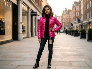 Bright Pink Puffer Jacket