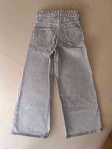 H&amp;M Grey Wide Leg Jeans