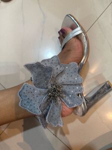 Kresha Bajaj x Cai Sparkling Floral Heeled Sandals