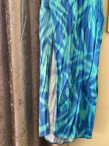 Tie-Dye Cutout Midi Dress