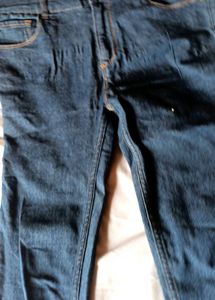 Blue Denim Jeans, slim fit, length 35 in