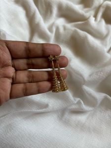 Antique Looking Elegant Gold Dangle Earrings