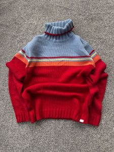 Striped Turtleneck Pullover Sweater