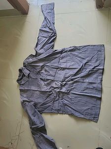 Men's Grey Button-Up Shirt