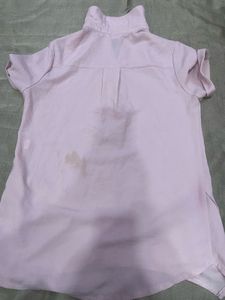 Chic Light Pink Collared Top