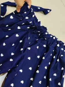Cute Heart Print Wide Leg Pants