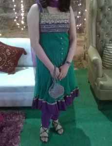 Combo Kurta Set Party (Green & Purple)