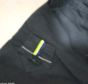 kid's Black Cargo Shorts