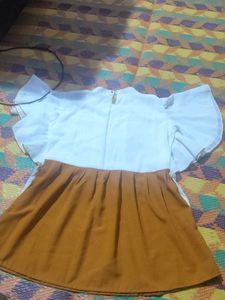 Cute Orange &amp; White Dress