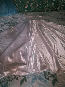 white 5 mtr flare anarkali dress