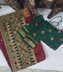 heavy embroidery saree for festival and wedding
