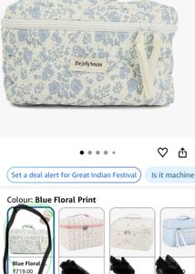 Quilted Floral Vanity Bag