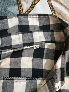 women  Black &amp; White Checkered Shirt