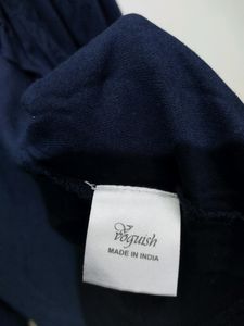 Voguish Navy Blue Shrug Or Coverup With Ruffles