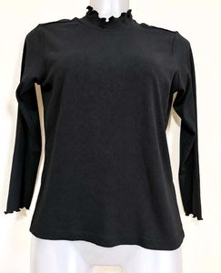🔥 MEGA SALE 🔥Black Ribbed Mock Top