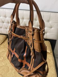 premium Burberry check tote hand bag for women