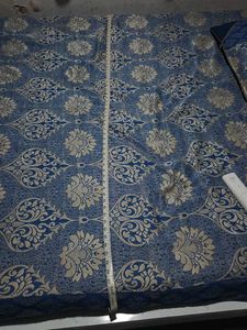Elegant Blue Damask Bedding Set