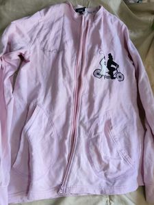 Pink Zip-Up Sweatshirt