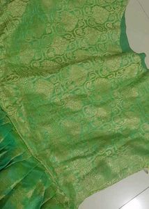 Stunning Green Brocade Ethnic Gown