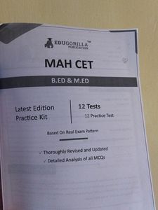 Mah Cet B.Ed M.Ed Competitive Exam Practice Papers
