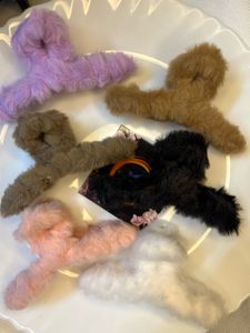 Fluffy Faux Fur Hair Claw Clips