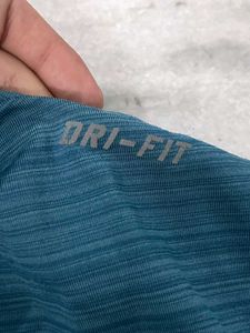 Blue Cropped T-Shirt Gym dry fit