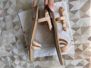 Elegant Beige Flat Sandals