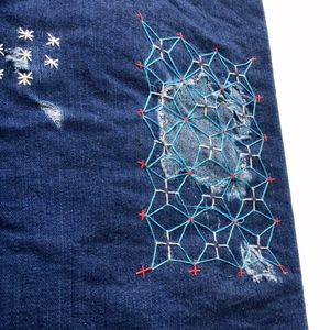 vintage sashiko denim jeans