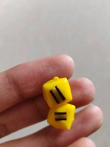 Unique Yellow & Black Geometric Earrings