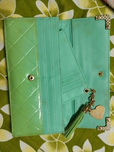 Wallet Light Green With Card Holder
