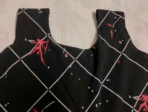 Stylish Black Printed Dress 🖤♥️