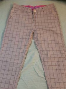Zara Man Chic Plaid Slim Fit Trousers