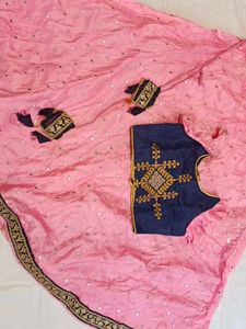 Pretty Pink Skirt with Mirror Work for 10 to 2 yea