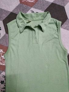 Green Polo Tank Top