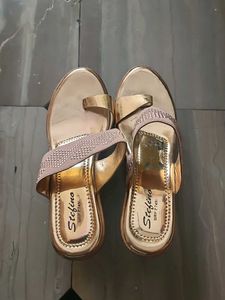 Elegant Stefino Gold Heels