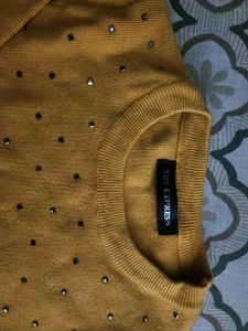 Mustard Embellished Sweater