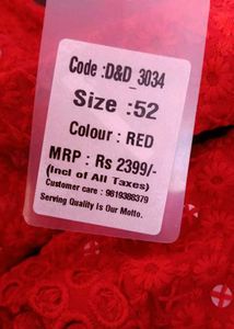 Red Embroidered Kurta